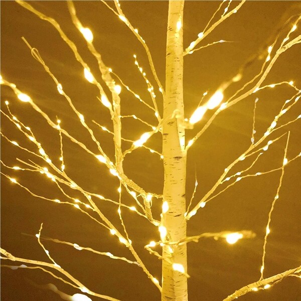 White birch christmas tree with lights sale