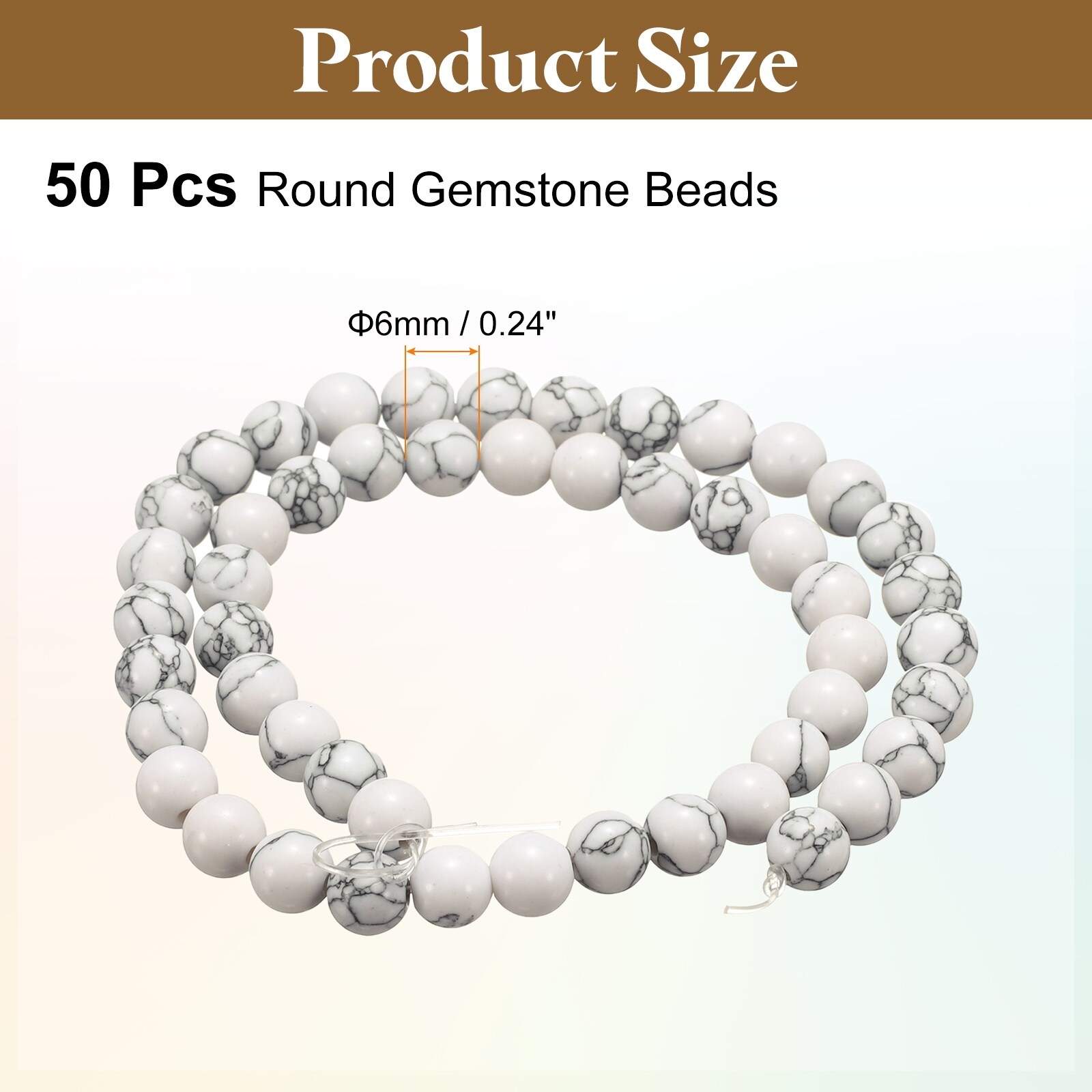 Natural Stone Beads Round Gemstone Stone Loose Beading Real Genuine Smooth Balls Bead for Jewelry Making Necklace Earrings DIY