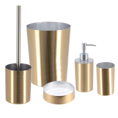Brushed Gold Bathroom Accessory Set