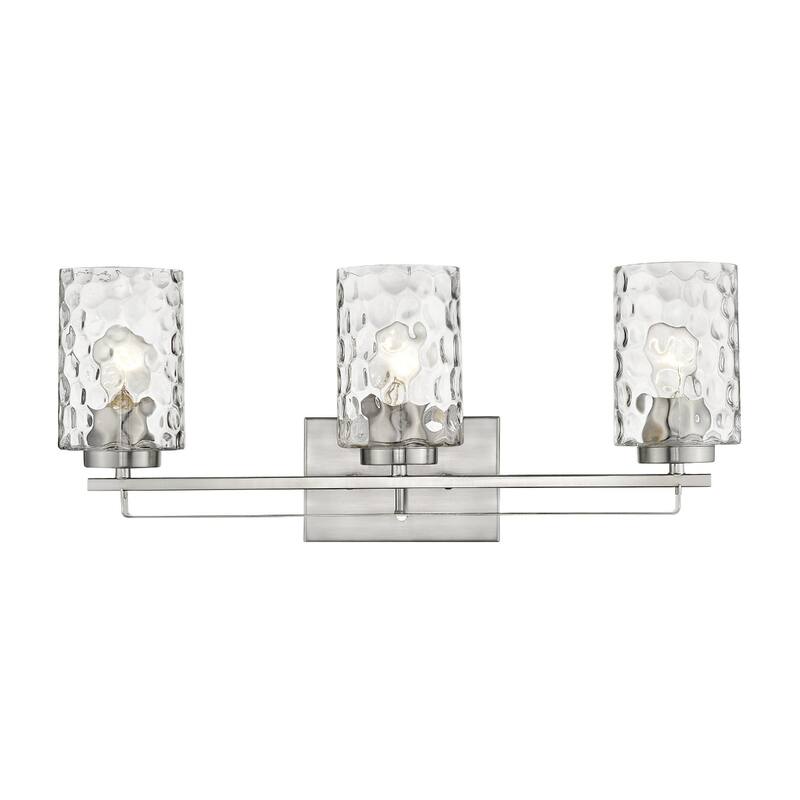 120 Voltage Transitional Flush Mount Vanity Light with Clear Glass Shade and Dimmable Hardwired Fixture