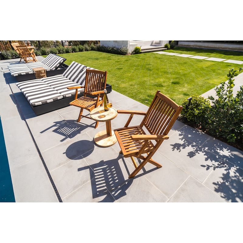 Nordic Style Oiled Premium Teak Folding Chair with Arm Rests