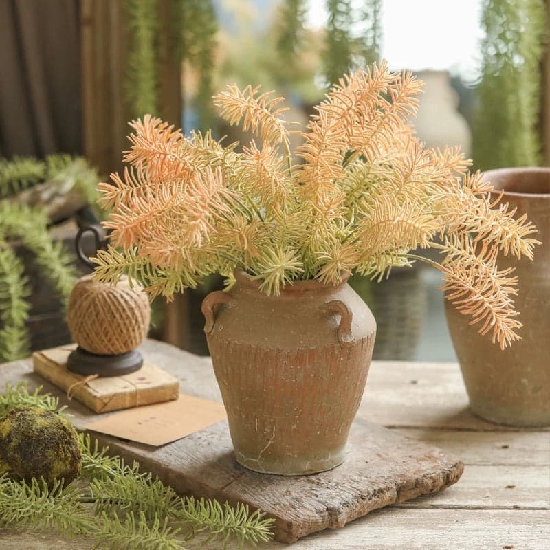 RusticReach Faux Pine Leaf Stem 17.7" Tall