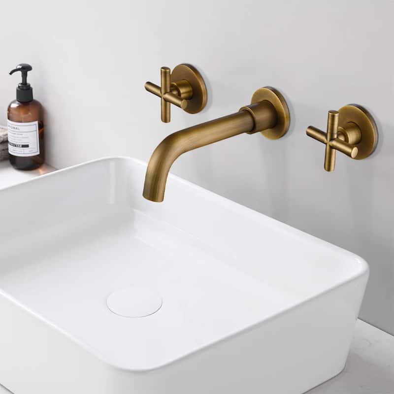 Three-hole Two-handle Antique Bathroom Faucet