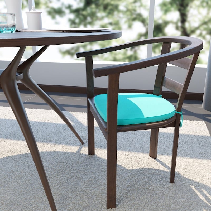 Memory Foam 15" U-Shaped Indoor Outdoor Dining Chair Pad Cushion for Kitchen Patio Garden (Set of 1, 2, 4 or 8)