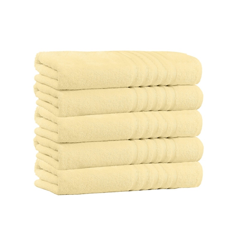 100% Cotton 5-Piece Bath Towel Set - 54" L x 27" W