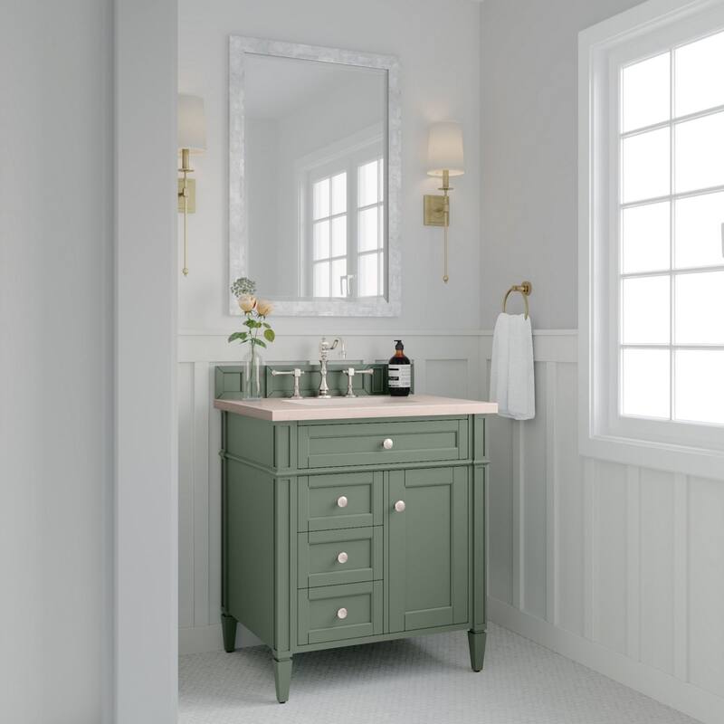 James Martin Vanities 655-V30-3EMR Brittany 30" Single Basin Poplar