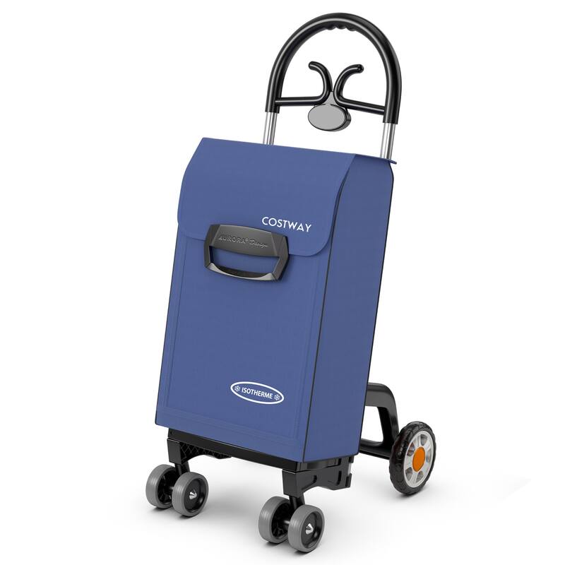 Costway Folding Shopping Cart Utility Hand Truck with Rolling Swivel - See Details