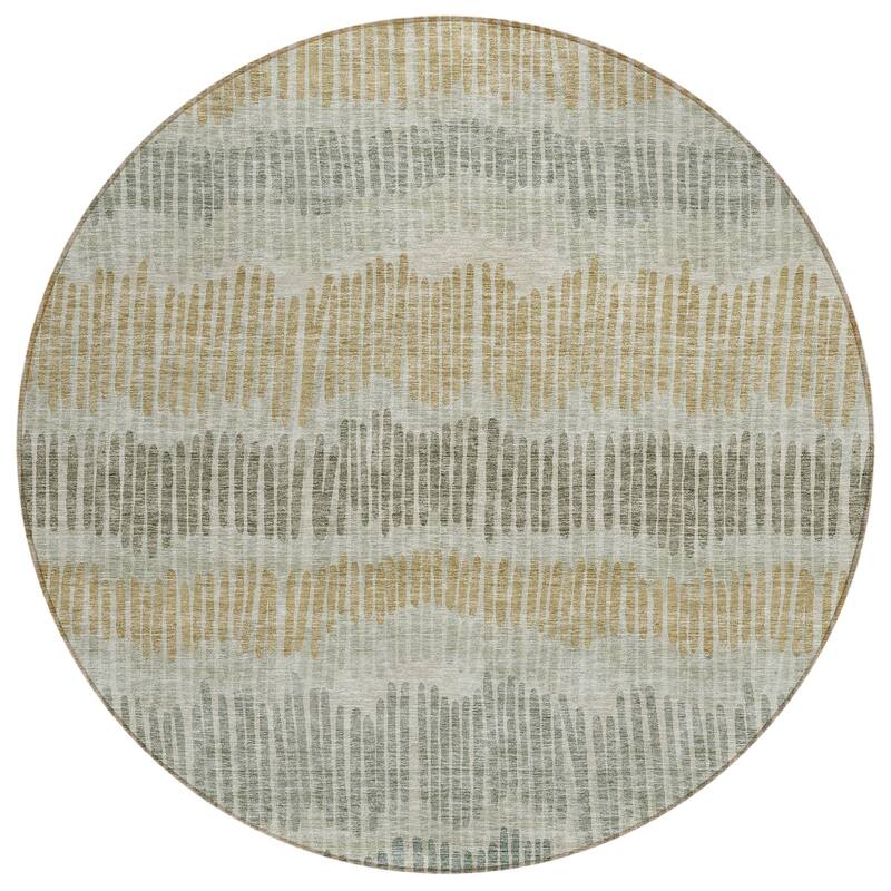 Machine Washable Indoor/ Outdoor Chantille Abstract Stripe Rug