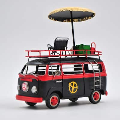 Jayland Black Red Two Tone Clic Vw Volkswagen Bus 1/24 Diecast Microbus