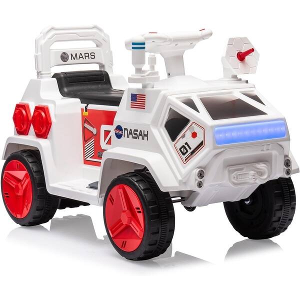 slide 2 of 28, Kids Ride-On Car,Electric Toy for Kids,Mars Rover Adventure,W/Flash Lights White