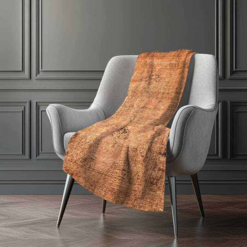 Premium Machine Washable Vintage Traditional Sherpa Throw Blanket
