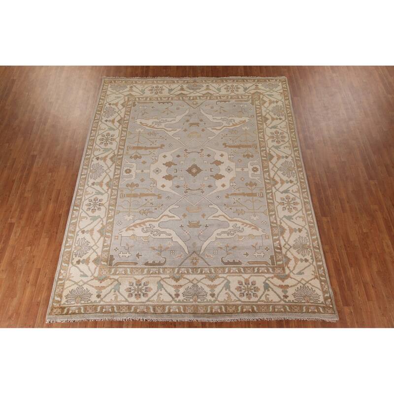 Oushak Area Rug Handmade Oriental Wool Carpet - 9'2"x 11'8"