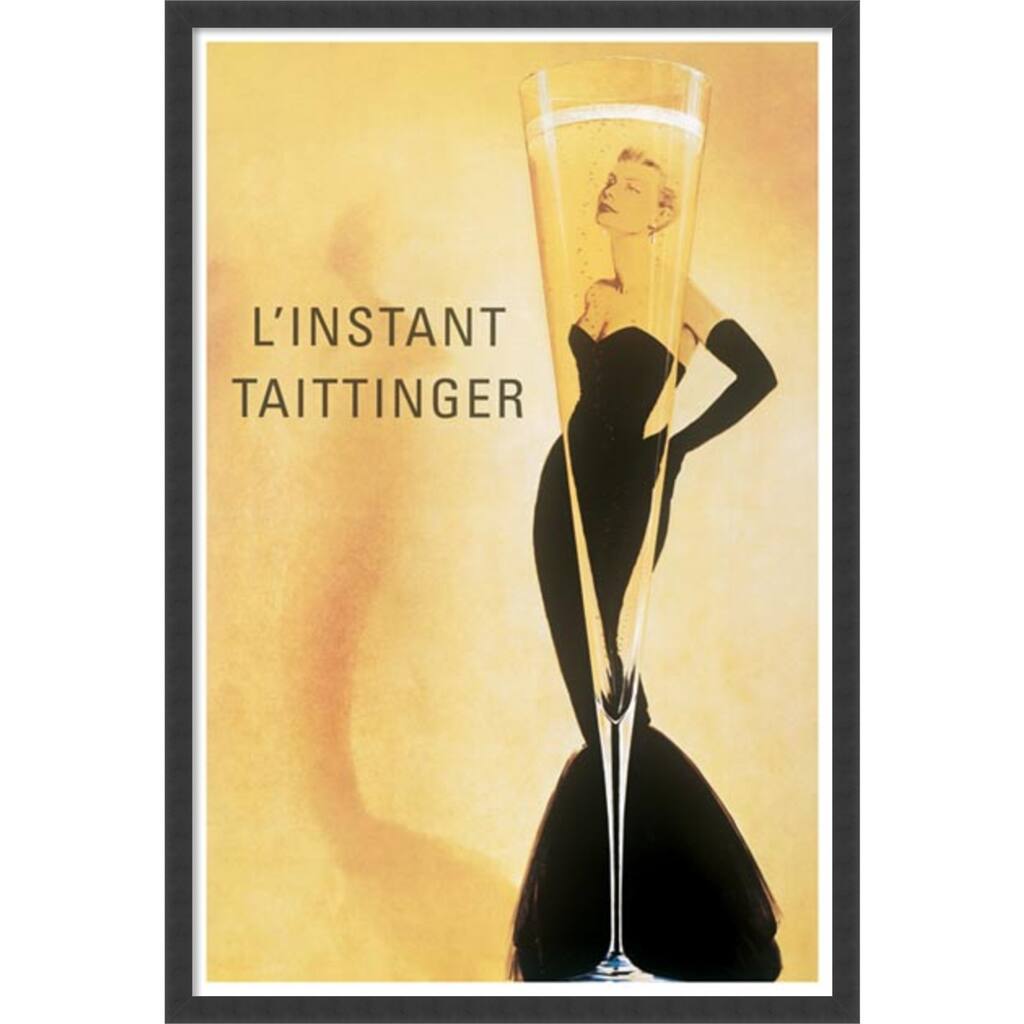 Framed Art Print L'Instant Taittinger by Vintage 26 x 38-inch
