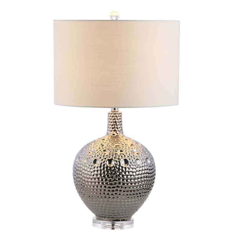Hope 27" Ceramic LED Table Lamp, Chrome by JONATHAN Y