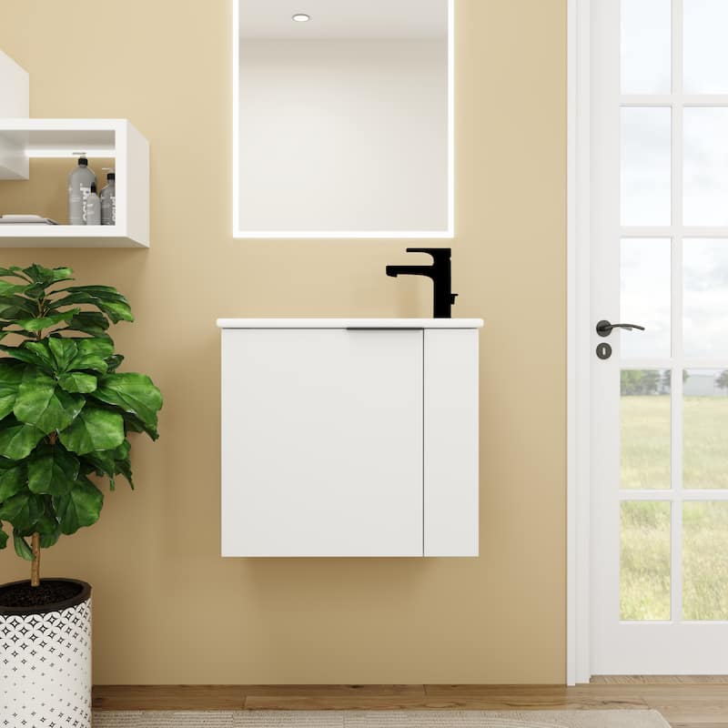 22 Inch White Bathroom Vanity with Sink