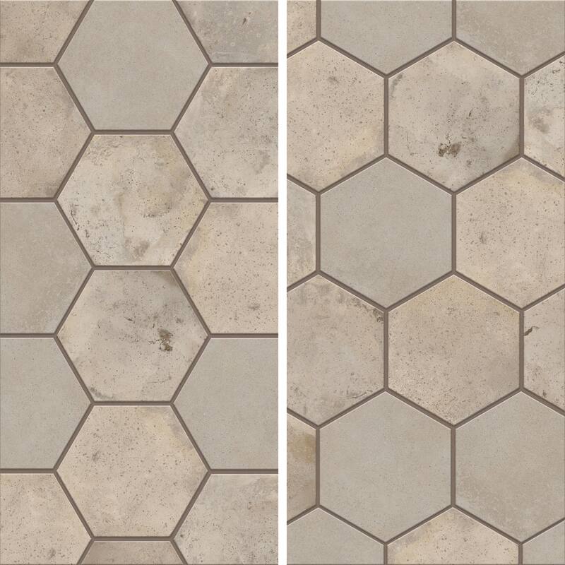 Merola Tile Archai Hex Mellow 9-1/8" x 10-1/2" Porcelain Floor and Wall Tile