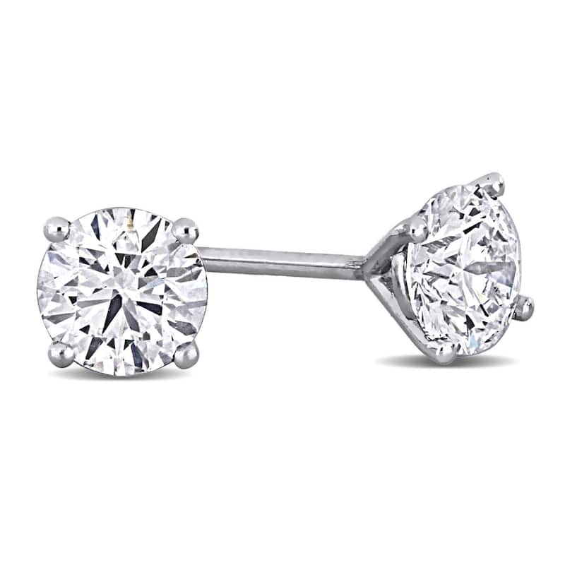 Miadora 1ct TDW Lab-Grown Diamond Martini Style Solitaire Stud Earrings White Platinum