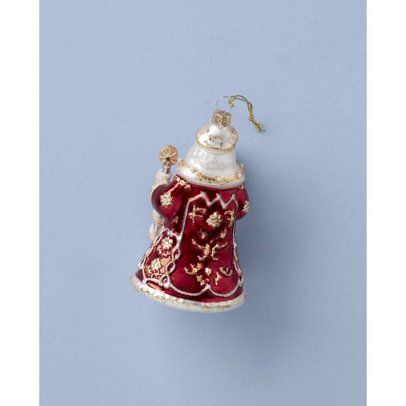 Lenox 2025 Blown Glass Santa Ornament