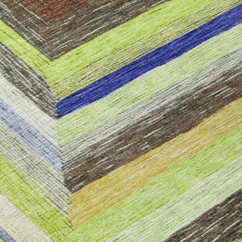 HomeRoots Geometric Transitional Rectangle Outdoor Rug