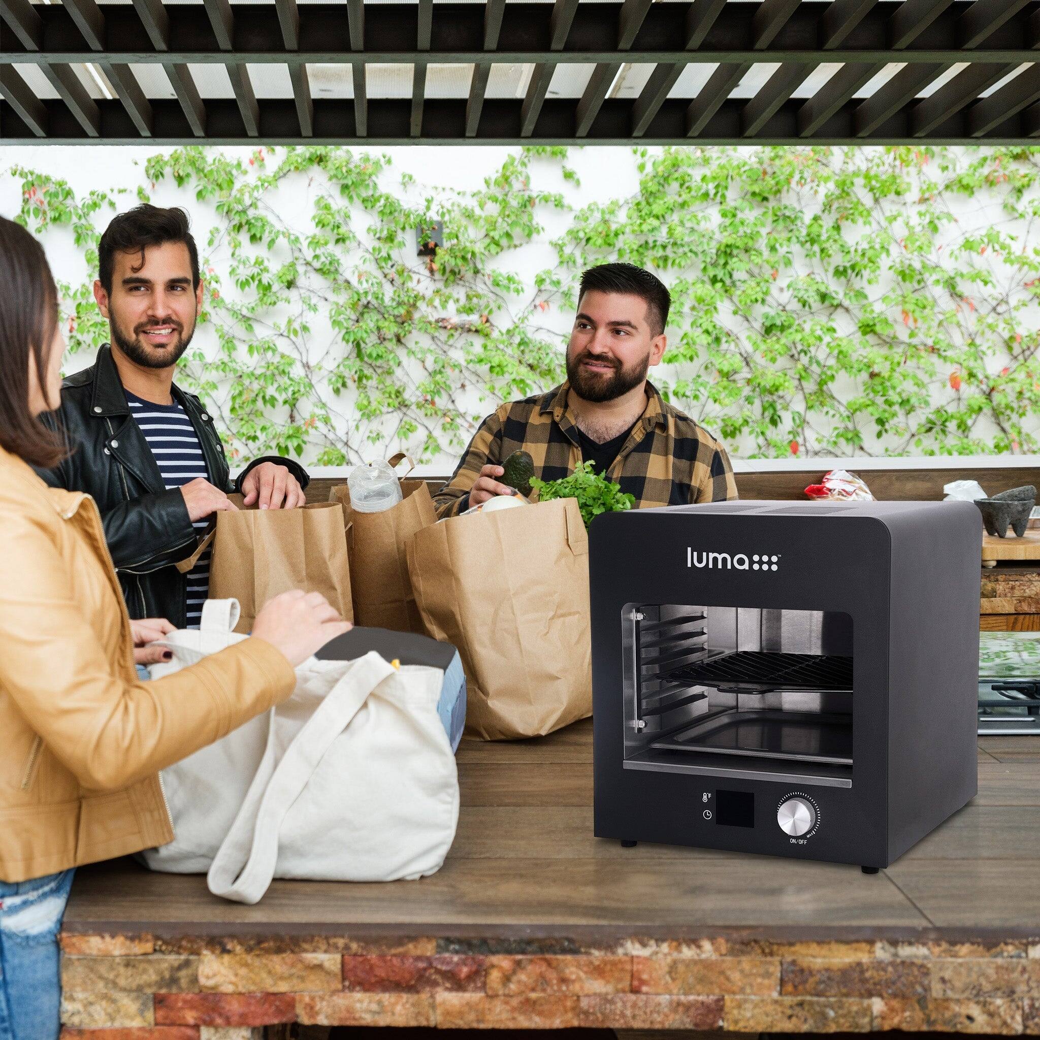 Luma Electric Infrared Steak Grill, Portable Indoor Countertop Oven with Griddle Bed Bath