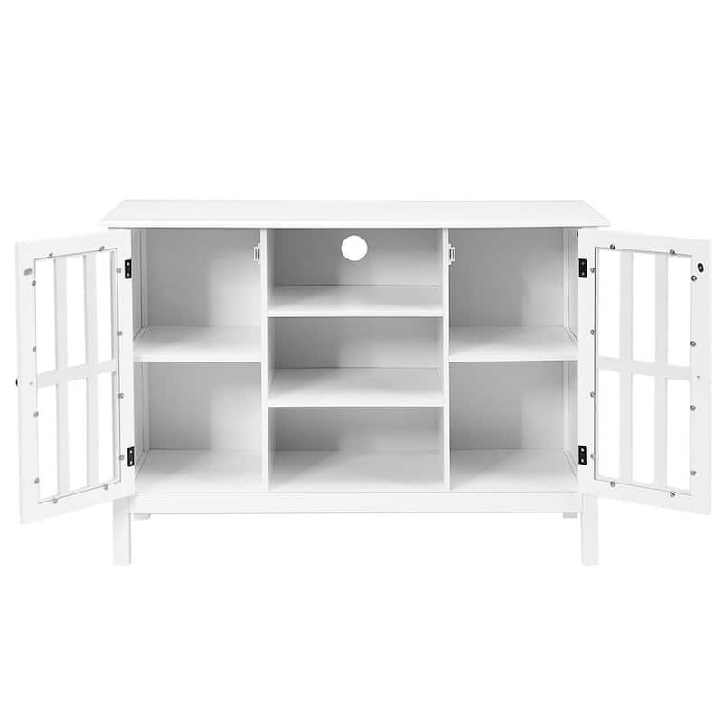 Gymax Wood TV Stand Entertainment Media Center Console for TV up to