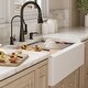 preview thumbnail 14 of 18, Karran 34" Undermount Large Single Bowl Quartz Farmhouse Workstation Kitchen Sink