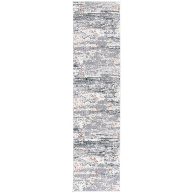 SAFAVIEH Alenia Hilkka Modern & Contemporary Rug - 2' x 8' Runner - Grey/Beige