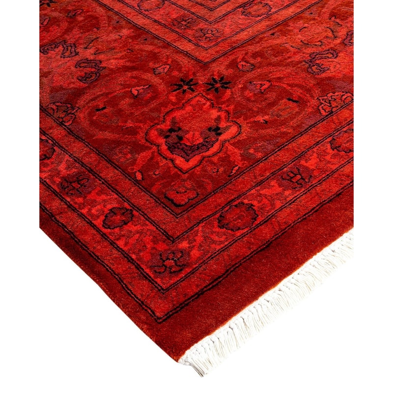 Fine Vibrance, One-of-a-Kind Hand-Knotted Area Rug - Orange, 9' 0" x 11' 10" - 9' 0" x 11' 10"