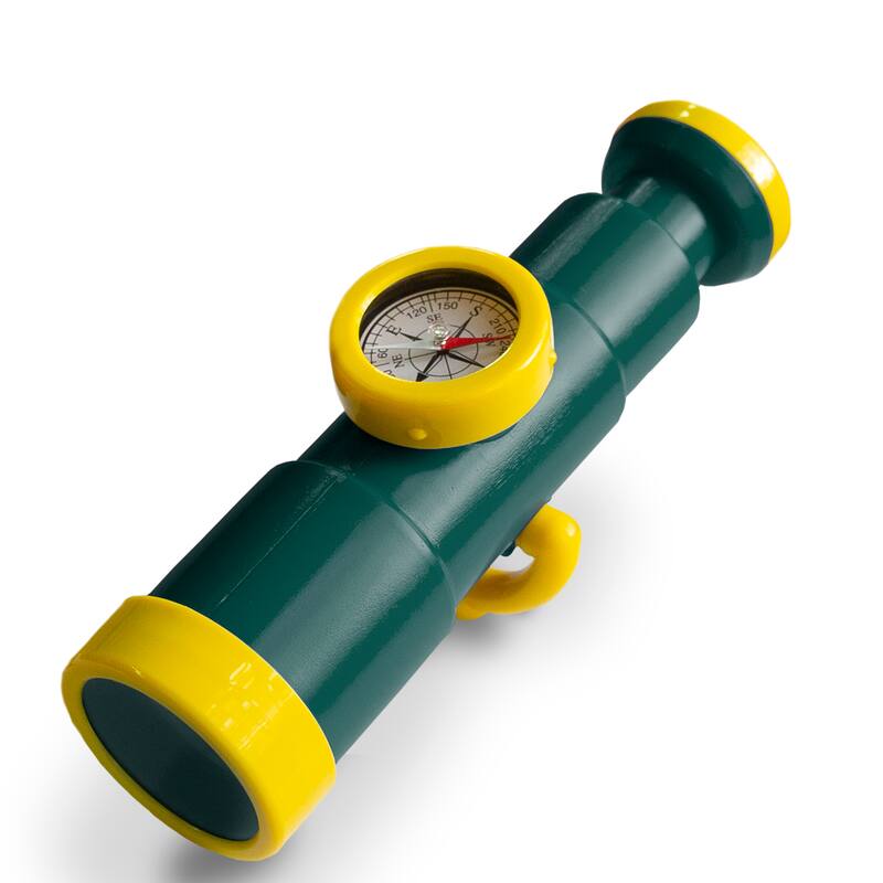 Swing-N-Slide Telescope with Working Compass - Green/Yellow