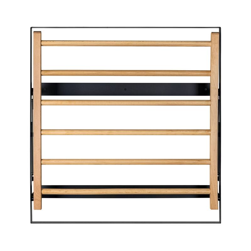 Wall Mounted Clothes Drying Rack Laundry Drying Rack Collapsible - Black