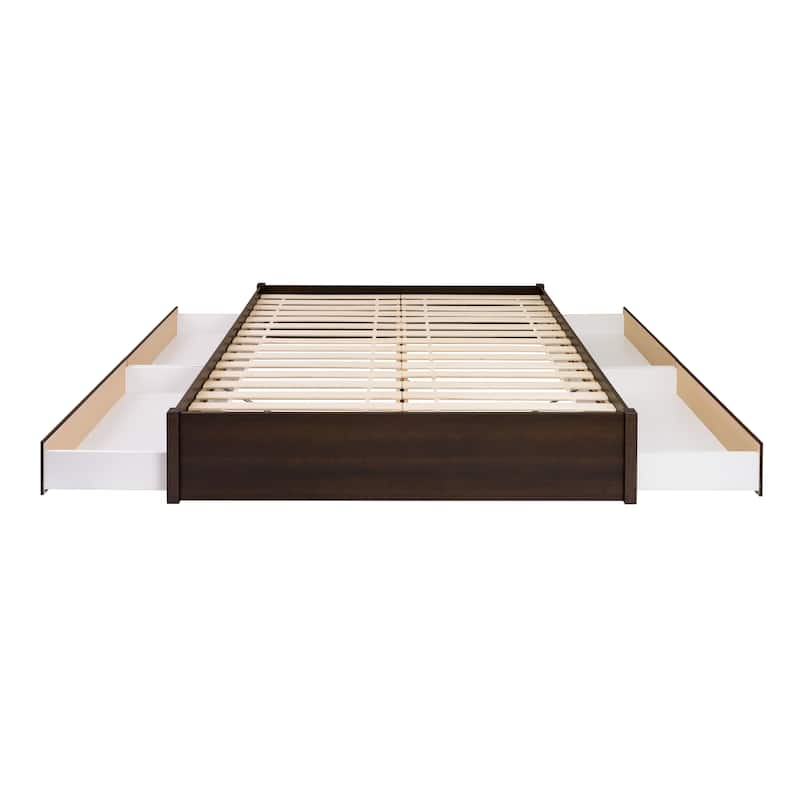 Prepac King 4-post Platform Bed with Optional Drawers