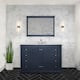 Dukes 48 in. W x 22 in. D Dark Grey Single Bath Vanity, Carrara Marble Top, and 46 in. Mirror