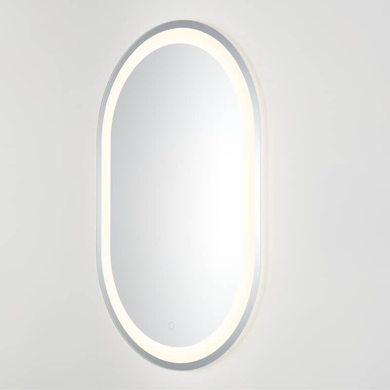 SAFAVIEH Home Crosby 24" LED Vanity Mirror - Silver / White