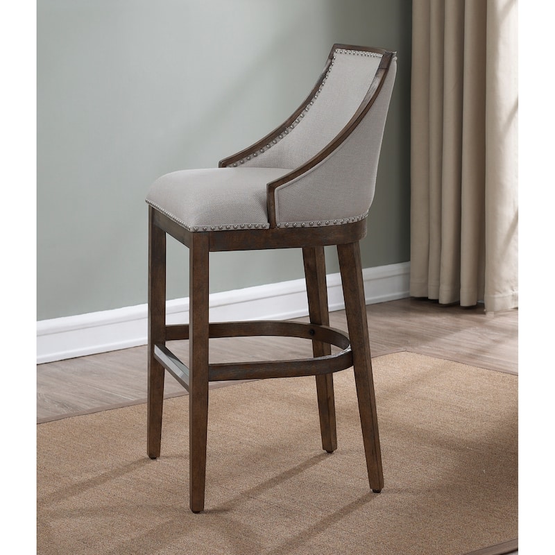 Glenview Beige Stationary Bar Stool