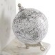preview thumbnail 17 of 18, Arcilla Elemental - White Marble Globe Decorative Bookends with Silver Metal Accents (Set of 2)