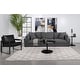 preview thumbnail 2 of 16, Sasha 3-Piece Upholstered Sofa Barely Black