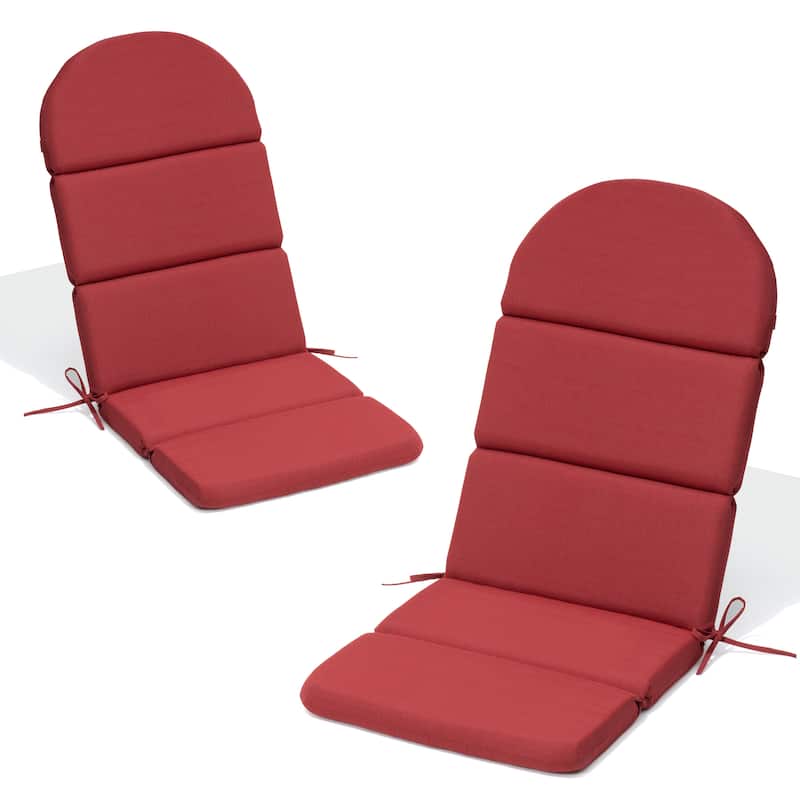Outdoor Adirondack Chairs Cushion with Sunbrela Fabric - 2PC - CHILI