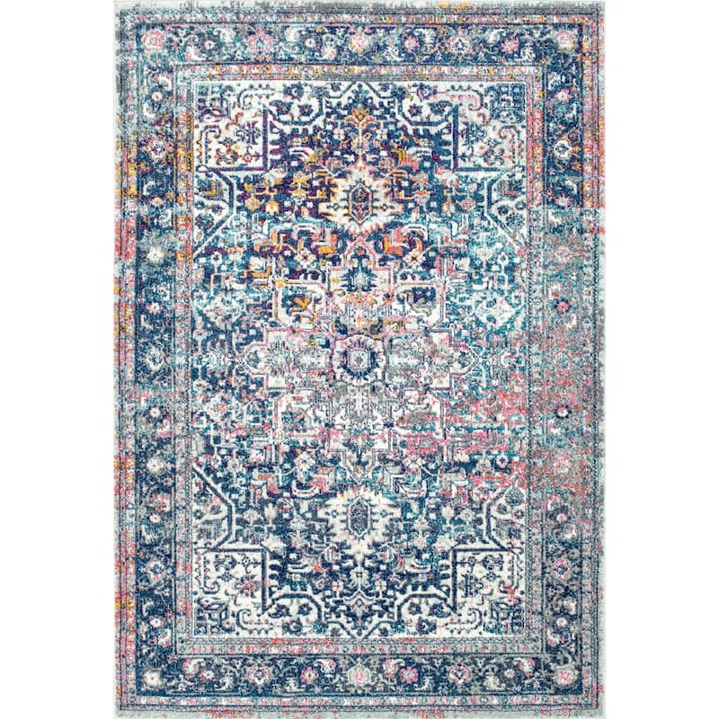 Nuloom Lilah Vintage Medallion Area Rug