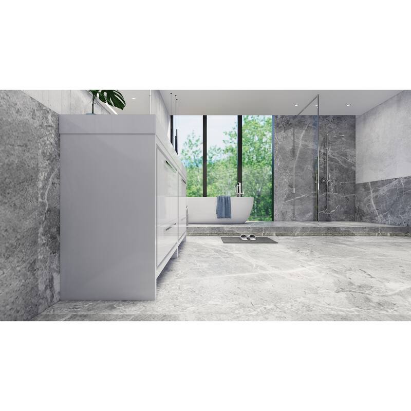 Dove 72'' Freestanding Vanity with Double Reinforced Acrylic Sink