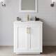 Option White / Giotto Quartz Top / Brushed Gold Hardware