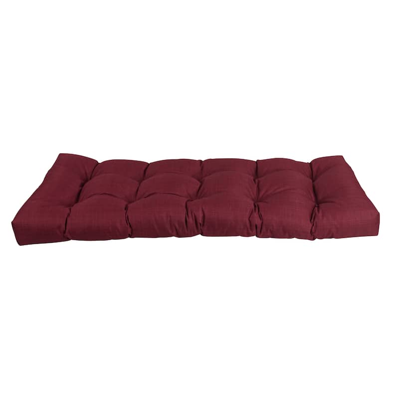 Tufted Indoor/Outdoor Bench Cushion (Multiple widths from 46 to 60 inch)