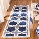 preview thumbnail 2 of 12, SAFAVIEH Traditional Handmade Cambridge Moroccan Light Blue Wool Rug 2'6" x 10' Runner - Blue/Ivory - Runner