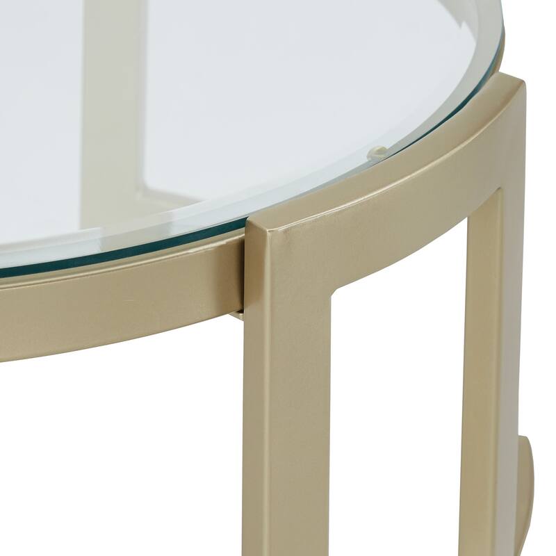 Spumante 23" Tall Glass End Table by iNSPIRE Q Bold