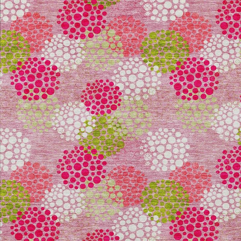 HomeRoots Polka Dot Transitional Rectangle Outdoor Rug