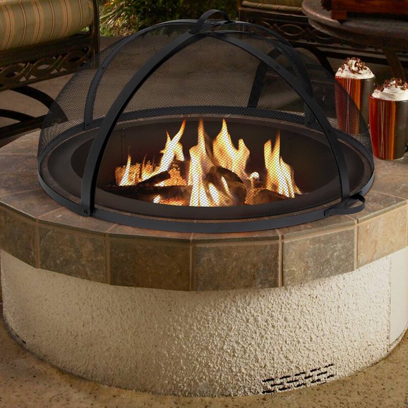 40 inch Round Steel Spark Screen - 40"L x 40"W