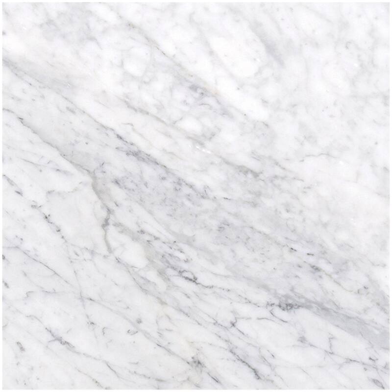 Ackland AKTMT18X18P-PL 18" x 18" Marble Solid Floor and Wall Tile - - Carrara White