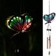 preview thumbnail 7 of 8, Adeco Solar Wind Chimes for Outside Metal Butterfly LED Hanging Solar Lights Green