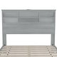 preview thumbnail 7 of 16, Queen Size Vintage Platform Bed,With Storage Headboard and Charging Station