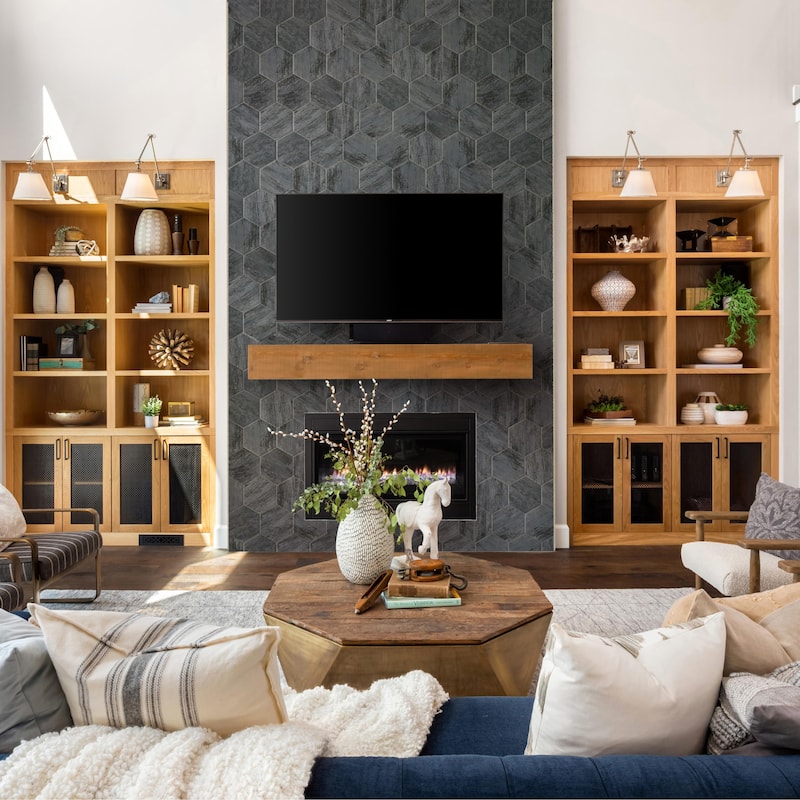 Merola Tile Cassis Hex Black 8-5/8" x 9-7/8" Porcelain Floor and Wall Tile - Sample swatch