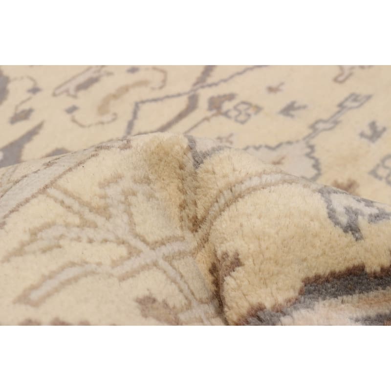 ECARPETGALLERY Hand-knotted Royal Oushak Cream Wool Rug - 5'11 x 5'11